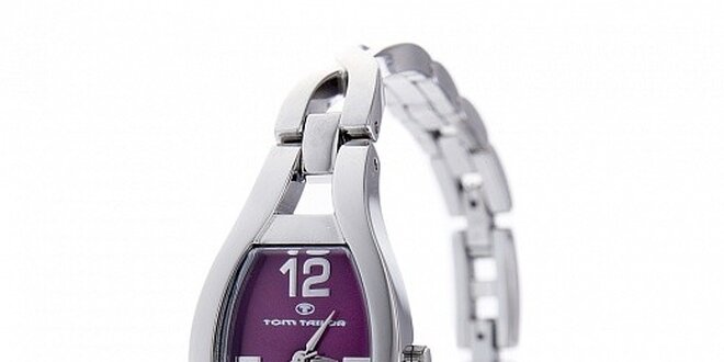Dámské ocelové hodinky Tom Tailor s tmavě fialovým ciferníkem