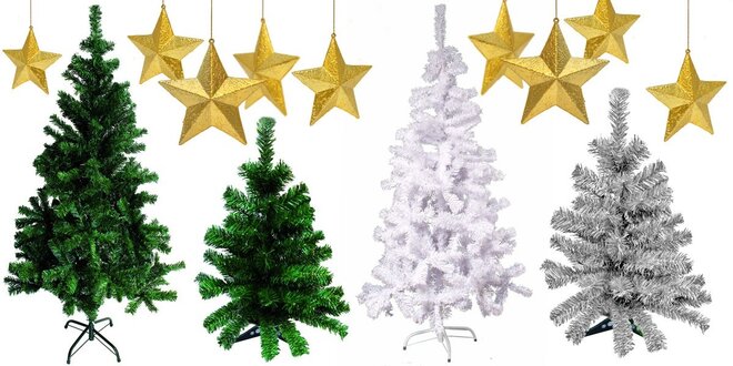 Krásné umělé vánoční stromky. Až 180 cm