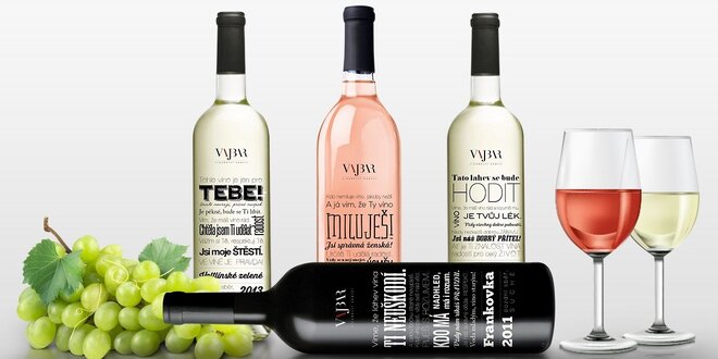 Vína s etiketami, které popřejí za vás