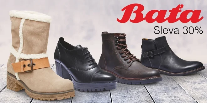 30% sleva na nákup v prodejnách a e-shopu Baťa