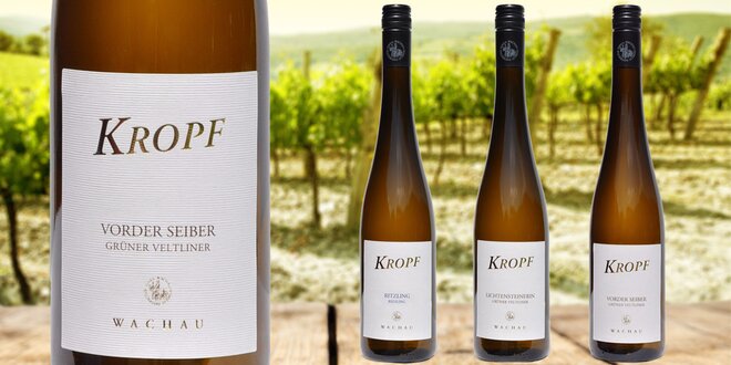 Sada bílých rakouských vín Kropf