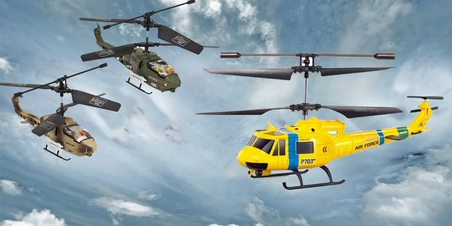 Helikoptéra nebo dva vrtulníky na dálkové ovládání