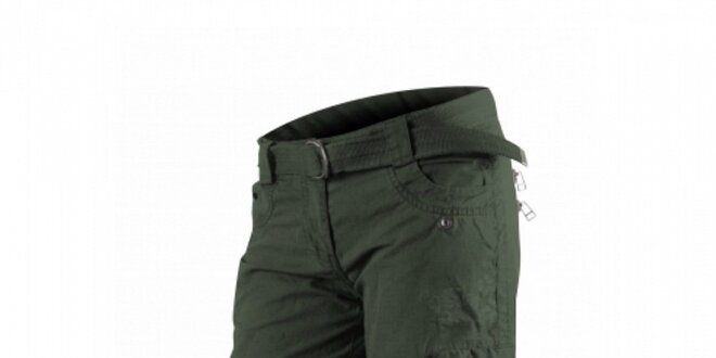 Dámské tmavě zelené kalhoty Trimm Sella