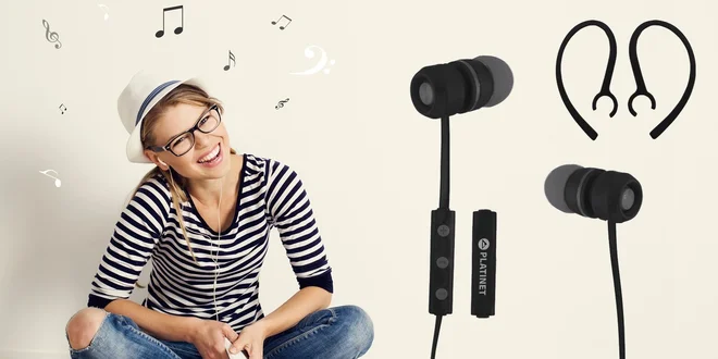 Sportovní Bluetooth sluchátka s mikrofonem a včetně dopravy zdarma