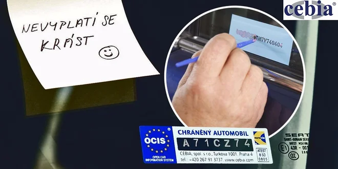 Značení autoskel pro snížení rizika krádeže