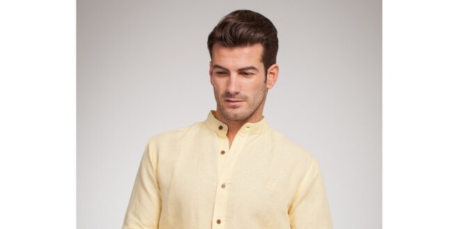 Pánská vanilkově žlutá košile Bendorff
