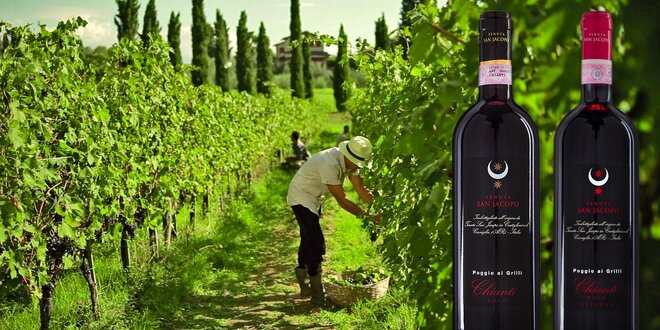 Toskánské víno Chianti z malého bio vinařství