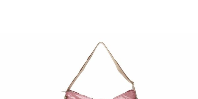 Dámská růžová kabelka s béžovými detaily Abbacino