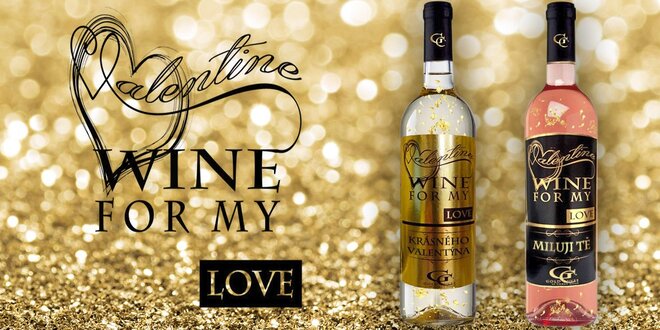Valentýnské víno s 23karátovým zlatem