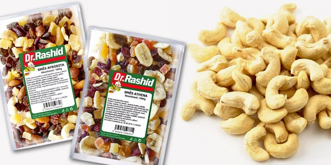 Oříšky nebo sušené pochutiny na mlsání