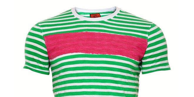 Pánské tričko SixValves s růžovým pruhem
