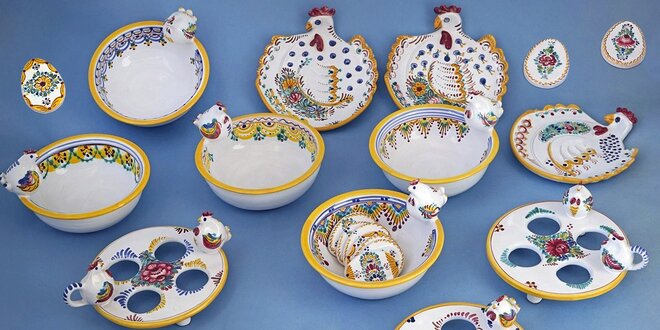 Ručně malovaná velikonoční keramika