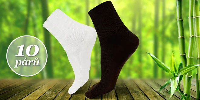 10 párů ponožek ze 100% přírodního materiálu