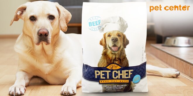 Dva pytle granulí pro psy od Pet Chef