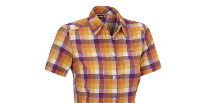 Dámská oranžovo-fialová kostkovaná sportovní košile Maier