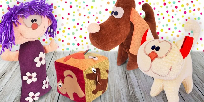 Ručně šité hračky nebo polštářky do pokojíčků