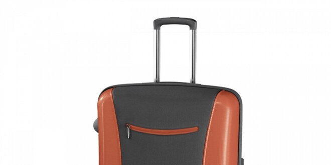 Šedo-oranžový kufr Esprit velký