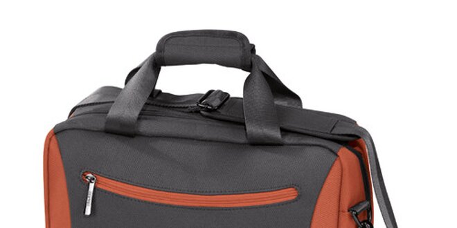 Šedo-oranžový příruční kufr Esprit