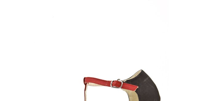 Dámské červeno-černé sandálky Boaime