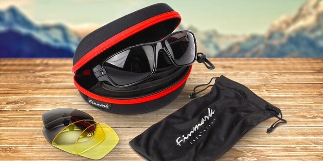 Sportovní sluneční brýle Finmark včetně pouzdra