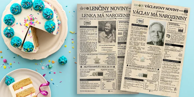Originální dárek: personalizované noviny k narozkám