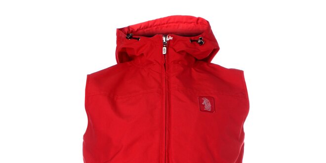 Pánská červená vesta Refrigue s kapucí