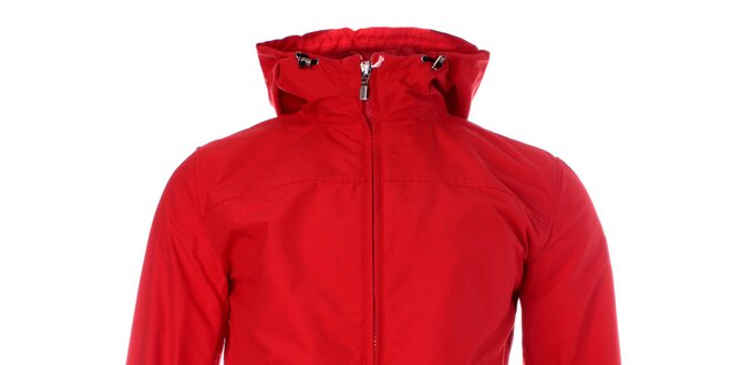 Pánská červená jarní bunda Refrigue s kapucí