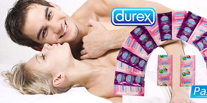 Jarní balíčky kondomů Durex a Pasante