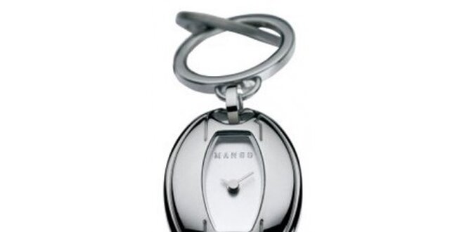 Dámske hodinky Mango se stříbrným ocelovým řemínkem a bílým ciferníkem