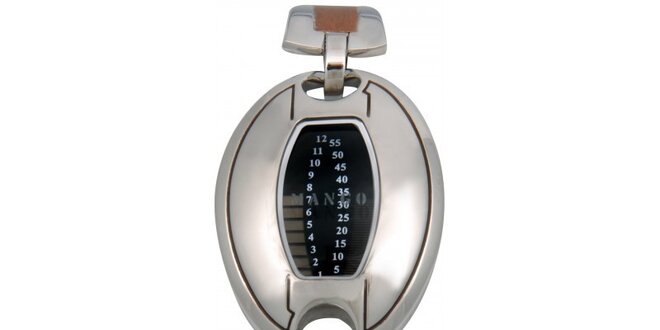 Dámske digitální hodinky Mango s černým ciferníkem a stříbrným ocelovým řemínkem