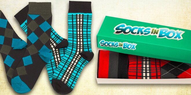 Sada kvalitních barevných ponožek SocksInBox