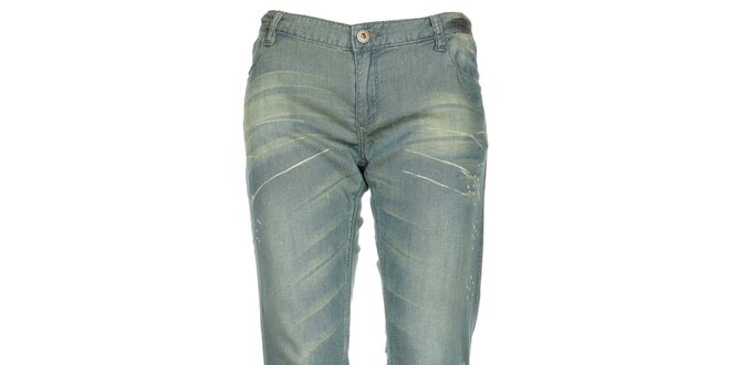 Dámské světle modré džíny se zipy na nohavicích Roxy