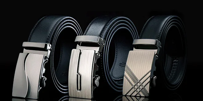 Pánské opasky s automatickou kovovou přezkou