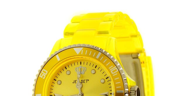 Kanárkově žluté hodinky Jet Set