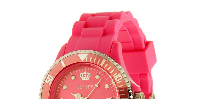Dámské sytě růžové hodinky Jet Set