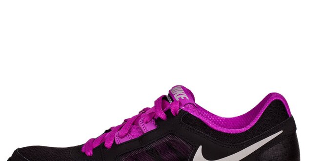 Dámské černo-růžové běžecké tenisky Nike