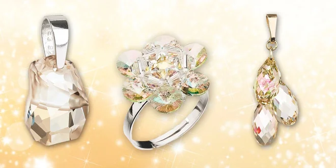 Přívěsky a prsteny Swarovski Elements