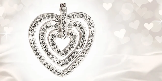 Srdíčkový přívěsek se Swarovski Elements
