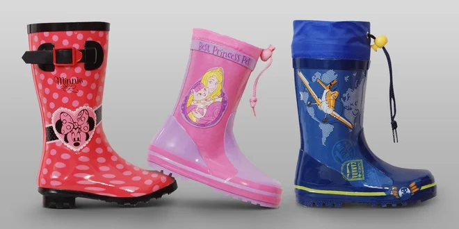 Dětské holínky s oblíbenými postavičkami