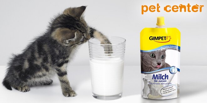 Dvě plnotučná mléka pro kočičky