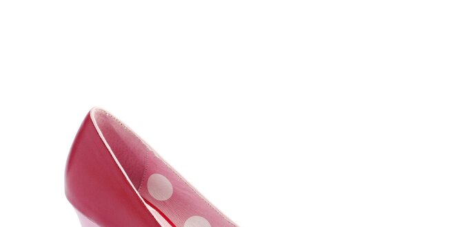 Dámské červeno-růžové lodičky Lola Ramona s mašlí