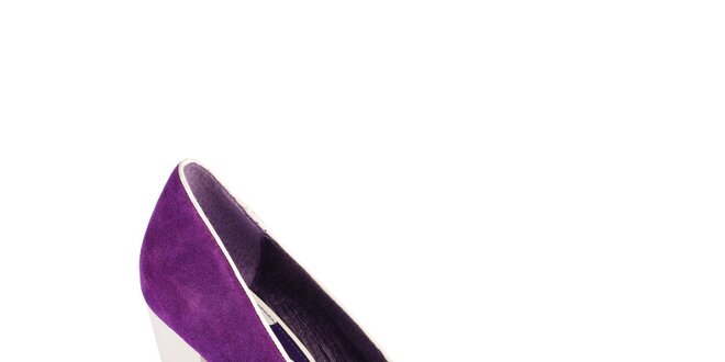Dámské fialové lodičky Lola Ramona s krémovými detaily