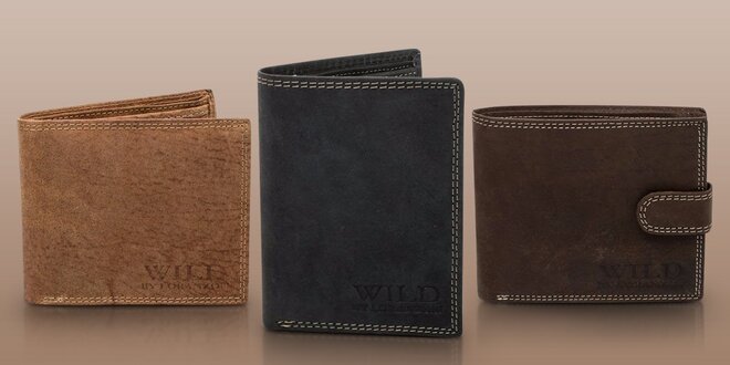 Pánské peněženky z broušené kůže