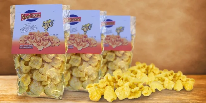 3 balíčky vepřových křupek na mlsání ( sůl, česnek, chilli )