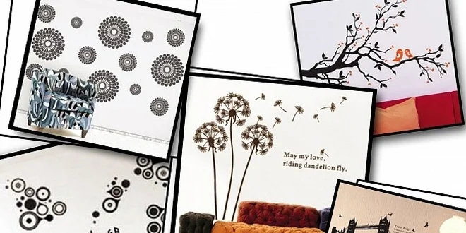 Designové nálepky na zeď - téměř 80 motivů, které oživí Vaše bydlení