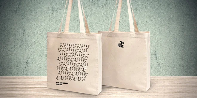 Šmrncovní plátěná taška z řady KLOK.FAME