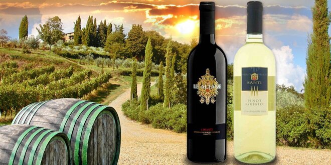 Balení šesti vynikajících italských vín