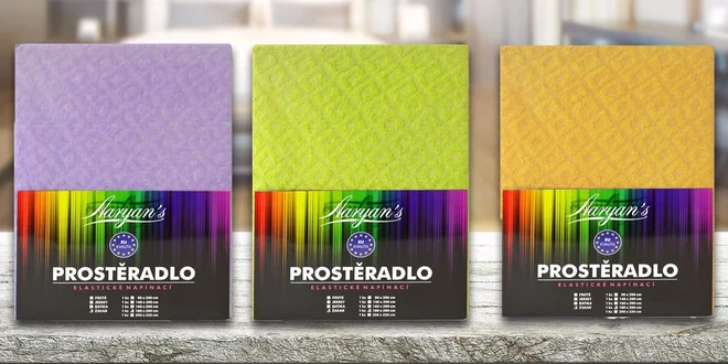 Napínací froté prostěradla s žakárovým vzorem