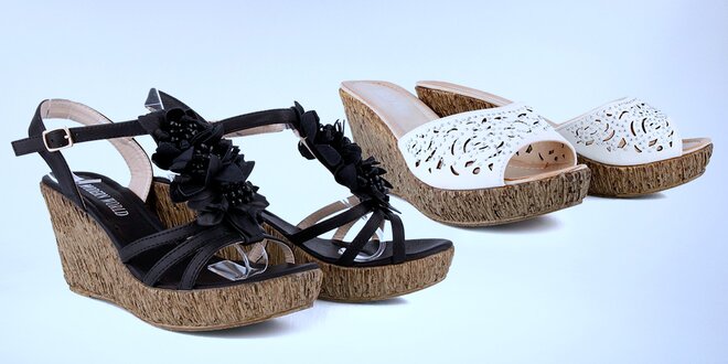 Nádherné dámské sandály na klínku