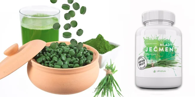 240 tablet mladého ječmene pro detoxikační kúru